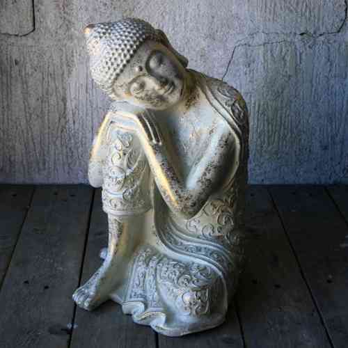 Lepäävä Buddha antik/kulta